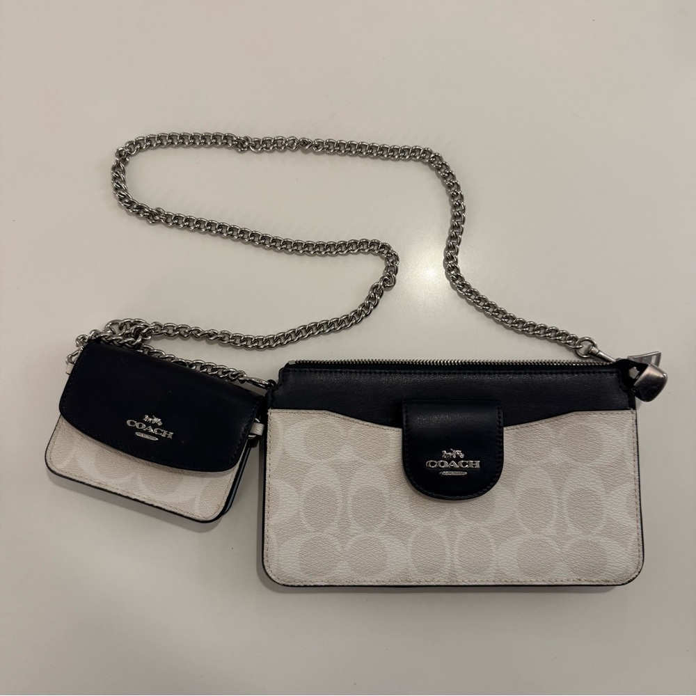 Coach - Poppy Crossbody With Card Case In Colorblock Signature Canvas